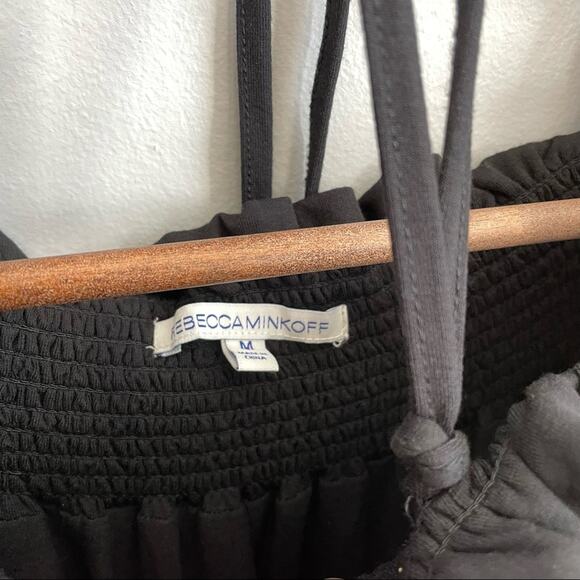 Rebecca Minkoff | Black Ghiradelle Off Shoulder Dress Summer Swim Ruffle Medium - Picture 6 of 10